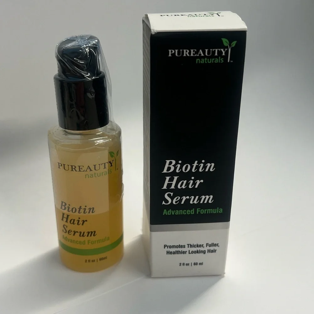 Pureauty Naturals Biotin Hair Serum Advanced Formula 2oz Full Size - Sealed